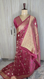 Pink Mashru Satin Silk Saree