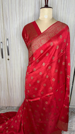 Red Tussar silk