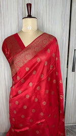 Red Tussar silk