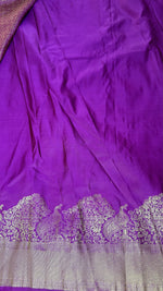 Sky Blue n Megenta Pink Semi Silk