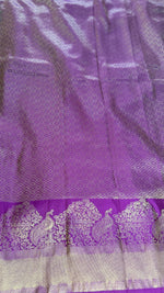 Sky Blue n Megenta Pink Semi Silk