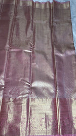 Baby Pink Tissue Semi Silk Gold Zari Saree