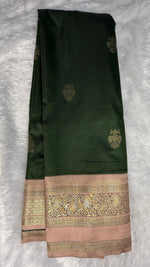 Green n Peach Semi Soft Silk