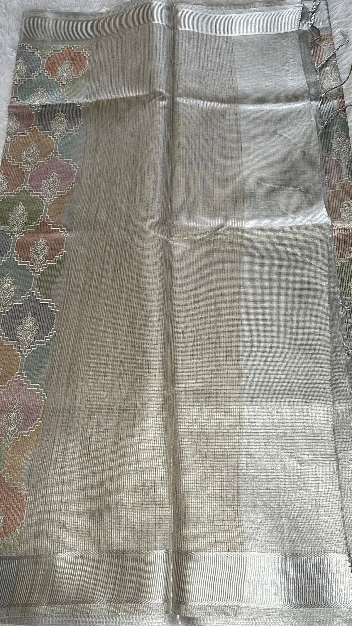 Silver Tissue Saree