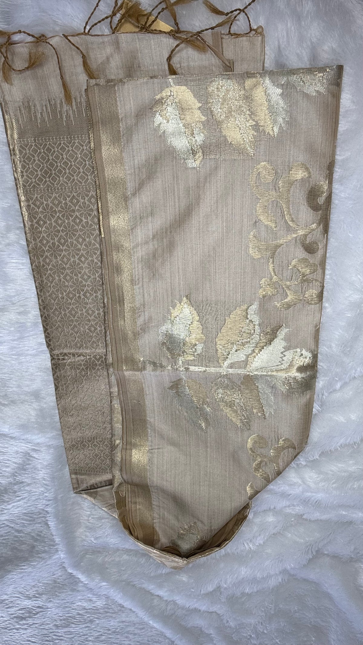Traditional Cream Saree