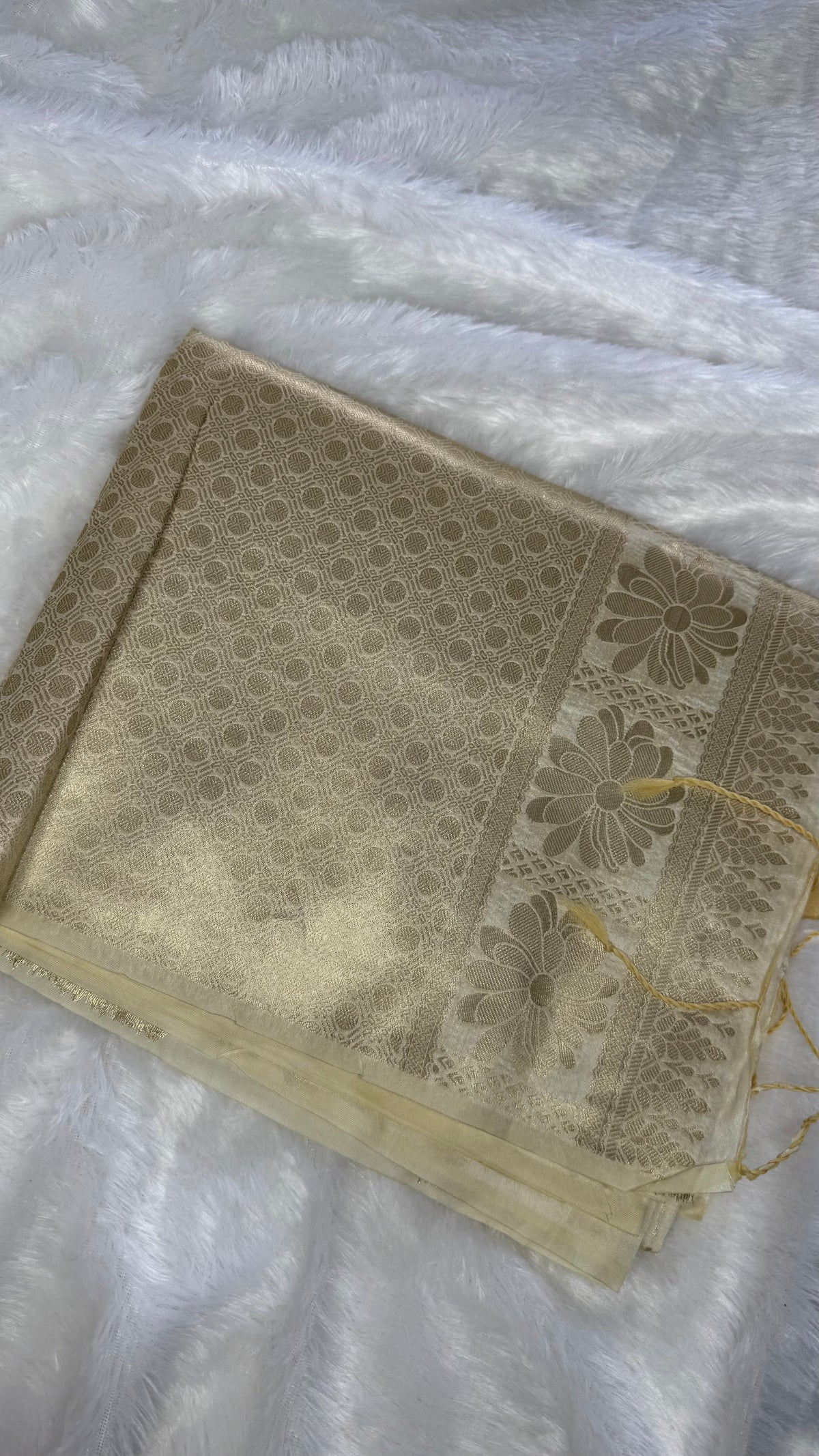 Traditional Cream Saree