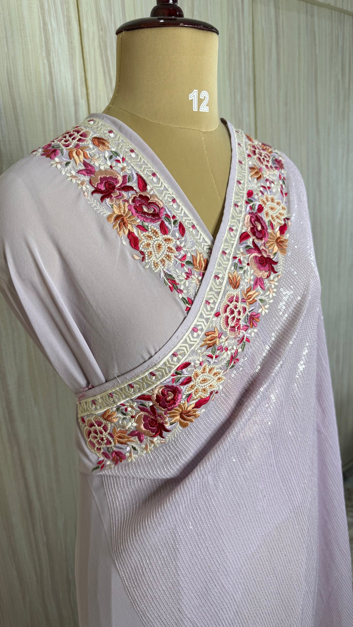 Lilac sequin Designer Saree