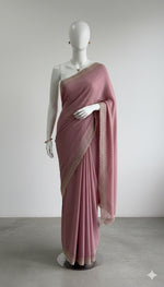 Pink Shimmer Designer Saree