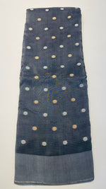 Bluish Grey Butta with Satin Border