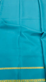 Sky Blue Pure Mysore Silk Crepe Saree 01