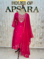 Pink Mul Chanderi Airline Kurtha 117