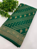 GreenPure Banarasi Crepe Self Saree 03