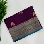 Wine Pure Kora Organza Antique saree 02