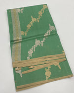 Pista Green Pure Kora Designer saree 02